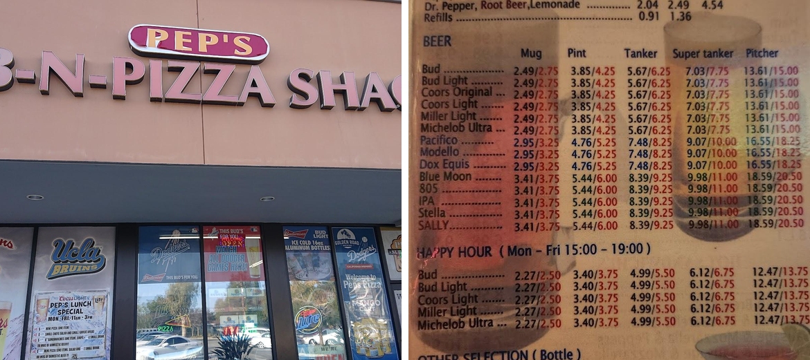 Pep's Sub & Pizza Shack Menu